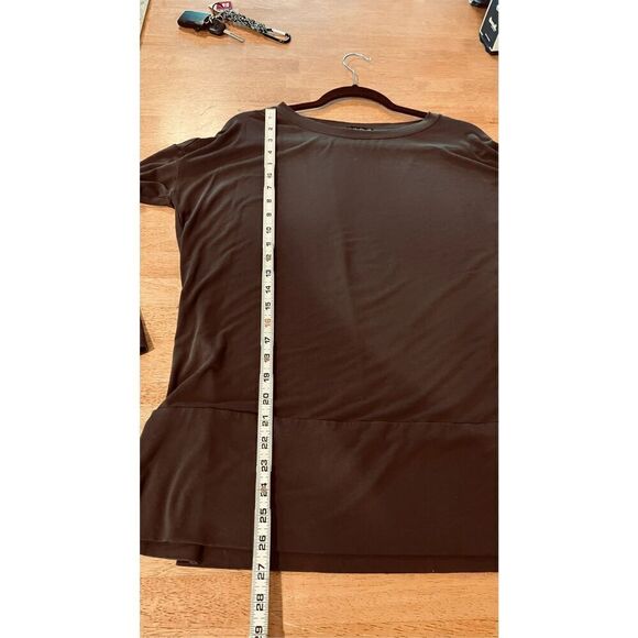 Eileen Fisher Brown Cozy Organic Cotton Interlock Top Size M - Picture 4 of 11